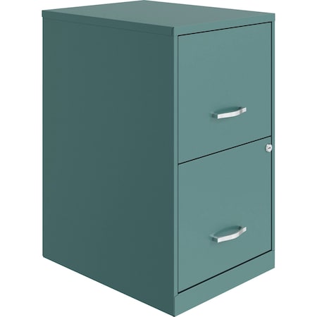 Nusparc 2-Drawer Vertical File Cabinet, 14.2" x 18" x 24.5", Teal NPRVF218AATL